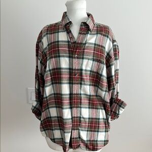Land’s End Plaid Flannel Button Up L